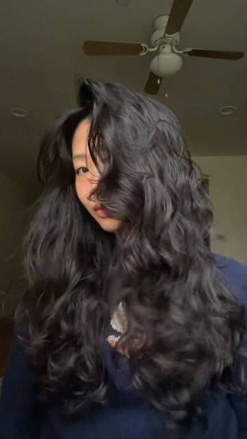 Em on Instagram: "wavy hair/post perm routine! #koreanperm #waveperm #wavyperm #wavyhair (also side note if i hear “Christina yang core” one more time i swear)" Outfits, Loose Wave Perm, Perm Hair, Curly Perm, Loose Perm, Body Wave Perm, Thick Frizzy Hair, Long Layered Curly Haircuts, Thick Curly Hair