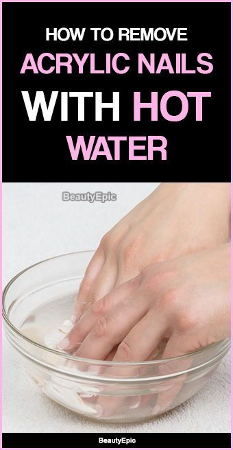 How To Remove Acrylic Nails With Hot Water Inspiration, Diy, Manicures, Soak Off Acrylic Nails, Remove Acrylics, Remove Fake Nails, Removing Acrylic Nails, Take Off Gel Nails, Acrylic Nail Removal