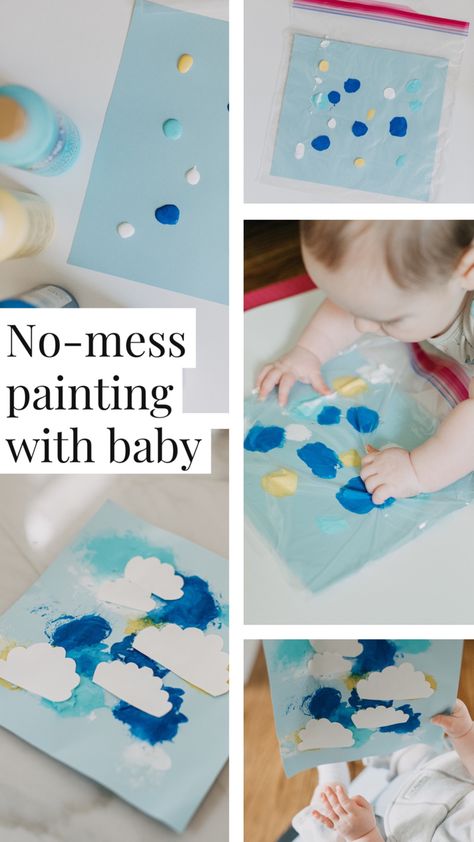 Multiple pictures of baby painting Workshop, Crafts, Ideas, Diy, Pre K, Sensory Play, Baby Sensory Play, Daycare Crafts, Infant Sensory Activities