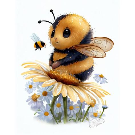 Bee Pictures Art, Honey Bee Pictures, Honey Bee Wall Art, Honeybee Art, Honey Art, Bee Drawing, Woodland Animal Art, Bee Pictures, Bee Images