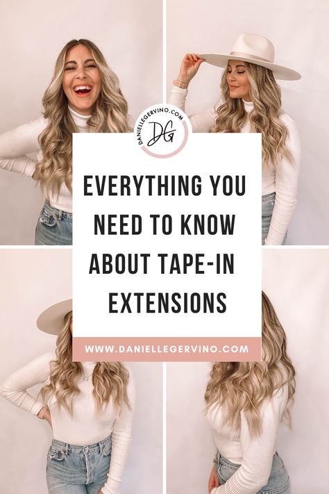 Tape-In hair extensions Q&A and everything you need to know | #hairextensions #blondebalayage #balayage #tapeinextensions Balayage, Extensions, Inspiration, Ideas, Tape Hair Extensions, Hair Extensions Before And After, Full Head Tape In Extensions Placement, Sew In Extensions, Tape In Extensions