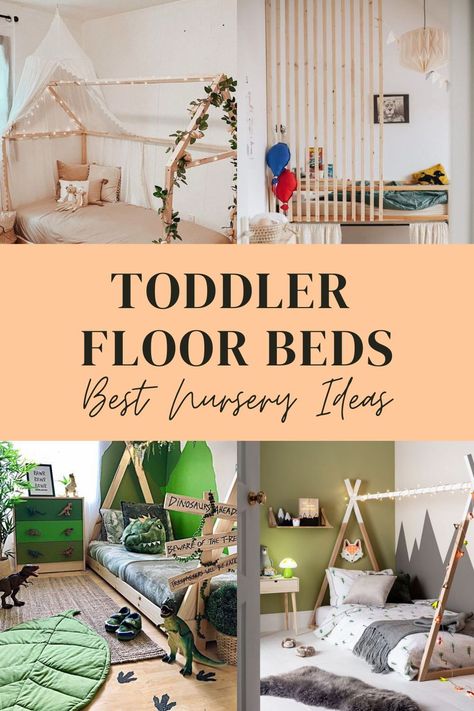 We have collected 20 of the best examples of how toddler floor beds can work in any room and with any existing nursery or toddler room decor.Whether you have a limited budget, would like to DIY the bed or splash out on a designer piece, you will find plenty of inspiration in our round-up. Design, Toddler Beds For Boys, Toddler Floor Bed, Baby Floor Bed, Toddler Bed Boy, Small Toddler Bed, Nursery To Toddler Room, Toddler Bed Set, Toddler House Bed