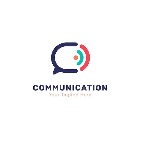 Logos, Flat Design, Design, Communication Logo, Logo Templates, Technology Logo, Communication Icon, Community Logo, Minimalist Logo Design