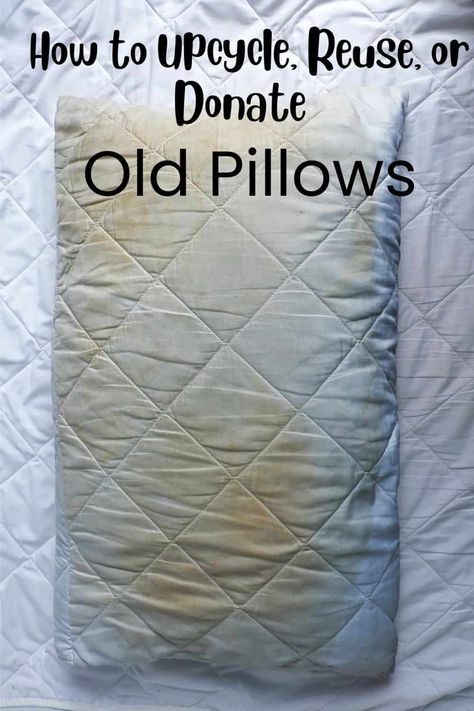 How to Upcycle, Reuse, or Donate Old Pillows Recycling, Garden Care, Life Hacks, Pasta, Furniture Redo, Upcycling, Cleaning Tips, Cleaning Hacks, Repurposed Items