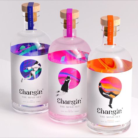 Cartoon Illustrations Packaging Design Perfume, Design, Packaging, Beverage Packaging, Alcohol, Gin, Packaging Design Inspiration, Packaging Design, Creative Packaging Design