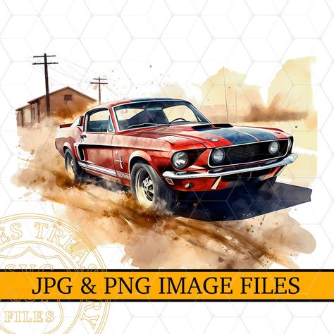 Design, Retro, American Muscle Cars, Classic, Muscle Cars, Png, Mustang, Clip Art, Art Images
