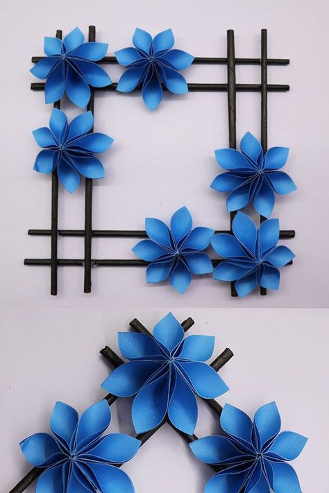Beautiful paper Flowers making Video - DIY paper Wall Hanging - DIY paper Handmade Craft - Easy paper Flowers making Tutorial - Room Decor and home Decor Ideas. #Flowers #Handmade #WallHanging Paper Crafts, Flores, Artesanato, Manualidades, Easy Paper Crafts, Flower Crafts, Easy Paper Crafts Diy, Paper Crafts Diy, Paper Art Craft