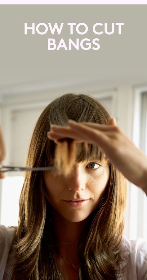 How To Cut Bangs, How To Cut Your Own Hair, Cut Bangs Diy, Trim Bangs, How To Cut Fringe, How To Style Bangs, Cut Bangs Tutorial, Diy Haircut, Bangs For Round Face