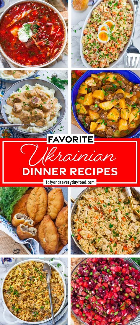 Dinner Recipes, Dinner, Ukranian Food Recipes, Traditional Food, Russian Food Recipes, Authentic Recipes, Swedish Recipes, Russian Dishes, Ethnic Recipes