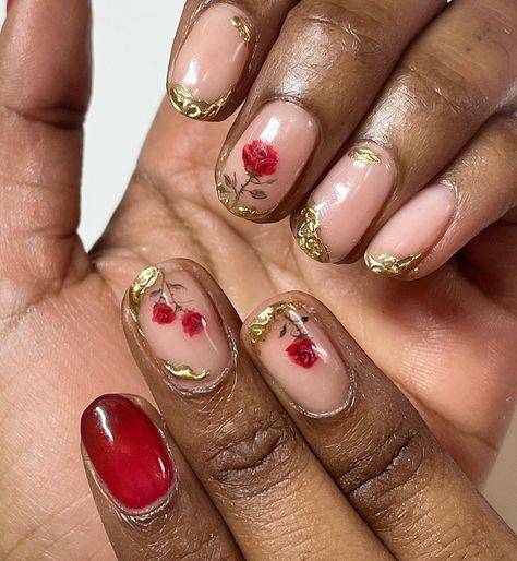 ~*Gilded*~ red rose mani for @sagestop 🌹 | Instagram Instagram, Nail Designs, Nail Art Designs, Lily Nails, Red Nail Designs, Nail Designs Unique, Nails Inspiration, Red Manicure, Nail