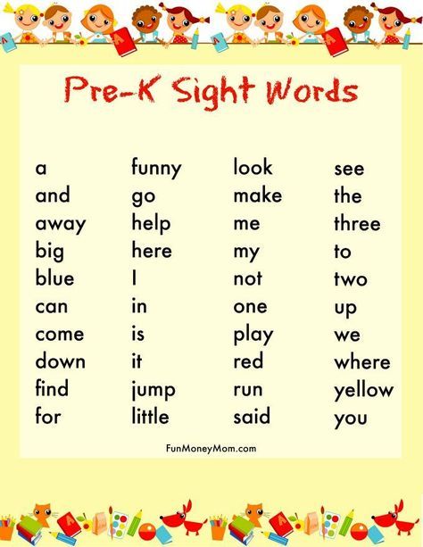 How To Get Your Child Ready For Kindergarten: Sight Words for Preschool Sayings, Say You, Words, Help Me, Periodic Table, Look-see