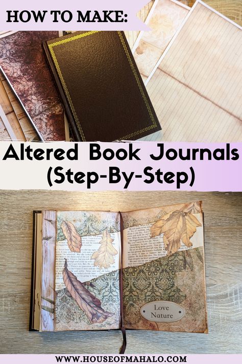 Upcycling, Junk Journal, Planners, Crafts, Sketchbooks, Altered Book Journal, Book Journal, Diy Journal Books, Book Making