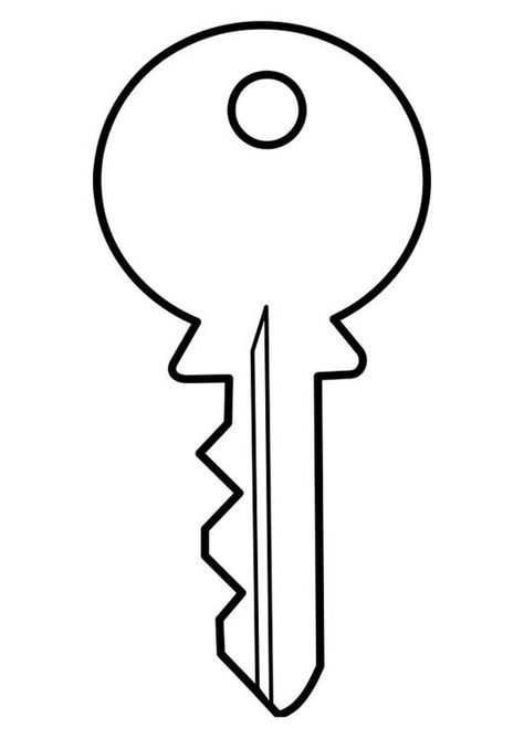 Coloring page key - coloring picture key. Free coloring sheets to print and download. Images for schools and education - teaching materials. Img 22467. Molde, Colouring Pages, Pre K, Printable Coloring, Letter K Crafts, Printable Coloring Pages, Coloring Book Pages, Coloring Books, Coloring Pages