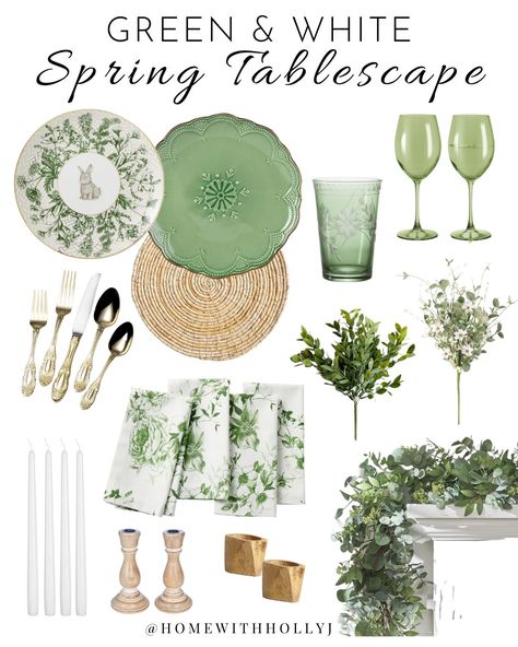 Decoration, Tables, Spring Table Decor, Spring Decor, Green Table, Spring Place Settings, Spring Easter Decor, Green Spring Wedding, Easter Table Settings