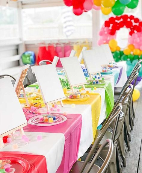 Kids Painting Party, Party Activities, Craft Party, Art Themed Party, Painting Birthday Party, Kids Party, Birthday Party Crafts, Art Birthday Party, Paint Party