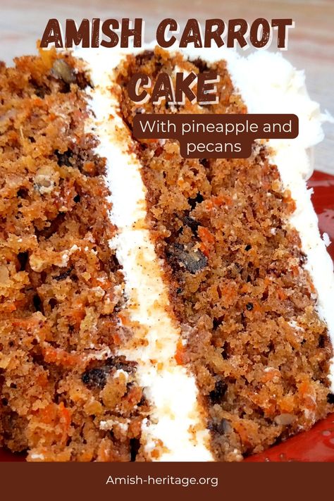 Carrot cake layered with cream cheese frosting Best Carrot Cake Ever Recipes, Carrot Recipes Cake, Dessert Recipes Carrot Cake, Carrot Cake With Canned Carrots, Red Bird Cake Southern Living, Carrot Fruit Cake, Cakes With Fruit In Them, Essen, Grandmas Carrot Cake