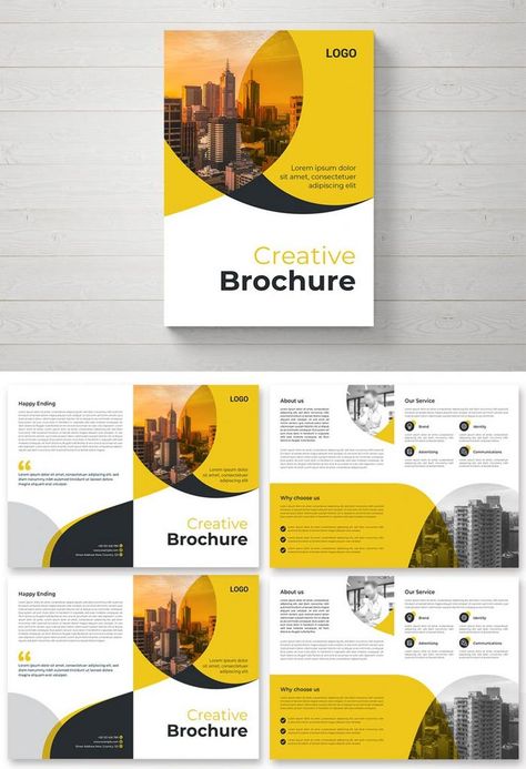 Business Creative Brochure With Company Profile Template Design#pikbest# Layout Design, Design, Layout, Brochures, Web Design, Editorial, Business Brochure Design, Company Brochure Design, Company Brochure