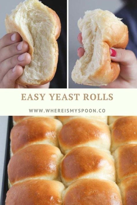 Thanksgiving, Yeast Bread, Muffin, Easy Yeast Rolls, Bread Rolls Recipe, Yeast Bread Recipes, Bread Machine Recipes, Yeast Rolls, Homemade Yeast Rolls