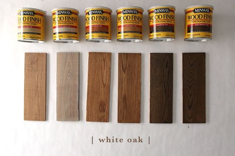 How 6 Different Stains Look On 5 Popular Types of Wood - Chris Loves Julia Design, Upcycling, Minwax Stain, Minwax Stain Colors, Minwax, Minwax Dark Walnut, Paint Stain, Wood Stain Colors, White Stain
