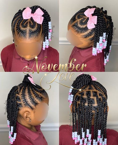 November Love on Instagram: “Children’s Braids and Beads! Booking Link In Bio! #ChildrenHairStyles #BraidArt #ChildrensBraids #BraidsAndBeads #kidsbraidsatl…” Kids Braids With Beads, Kids Cornrow Hairstyles Natural Hair, Kids Cornrow Hairstyles Simple, Toddler Braided Hairstyles, Kids Braided Hairstyles, Kids Cornrow Hairstyles, Toddler Braid Styles, Braids For Kids