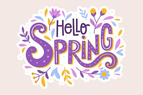 Floral, Illustrations Posters, Sticker Designs, Spring Logo, Hello Beautiful, Hello Spring, Creative Flyers, Creative, Logo Sticker