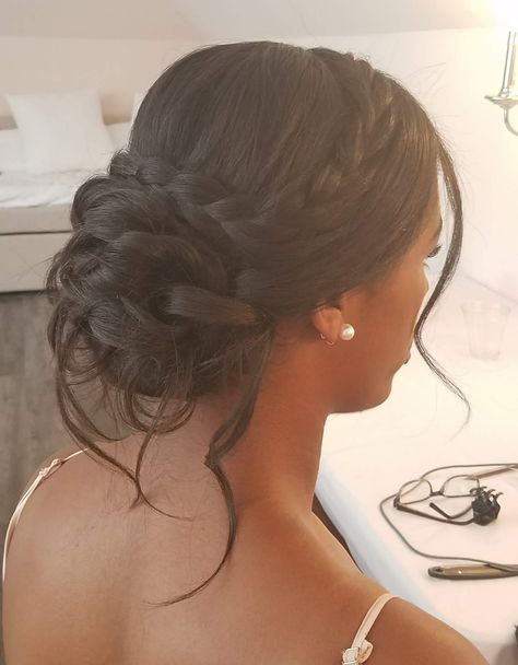 Wedding day hair. #wedding #beautifulhair #hairstyles #hair #style #bride #bridal Up Dos, Prom Hairstyles, Bridal Hair Updo With Veil, Wedding Updo Black Hair, Bridal Updo With Veil, Wedding Hairstyles Updo, Bridal Updo Hairstyles, Bridal Hair With Veil Updo, Bridal Hair Updo