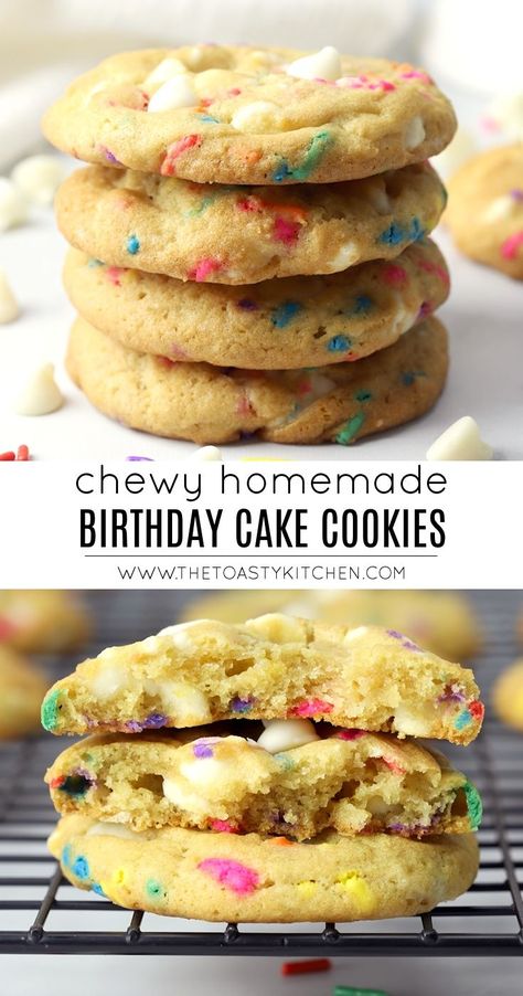 Dessert, Desserts, Birthday Cookies, Homemade Birthday Cakes, Cookie Cake Birthday, Cake Cookies, Birthday Cake Cookies, Birthday Cake Flavors, Cake Flavors