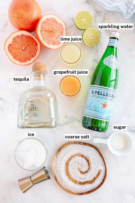 Alcohol, Tequila, Wines, Grapefruit Tequila, Grapefruit Cocktail, Cocktail Recipes Tequila, Grapefruit Paloma Recipe, Summer Drinks Alcohol, Tequila Cocktails