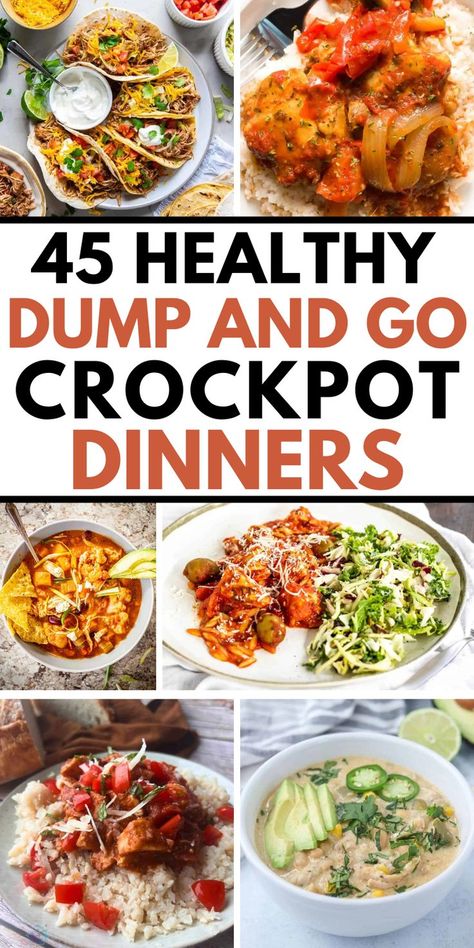 healthy eating on a budget dinner Slow Cooker, Slow Cooker Recipes, Slow Cooker Chicken, Dump And Go Crockpot Dinners Healthy, Dump Dinners Crock Pots, Dump Crockpot Meals, Healthy Crockpot Dump Recipes, Whole 30 Crockpot Recipes, Healthy Crockpot Dinners
