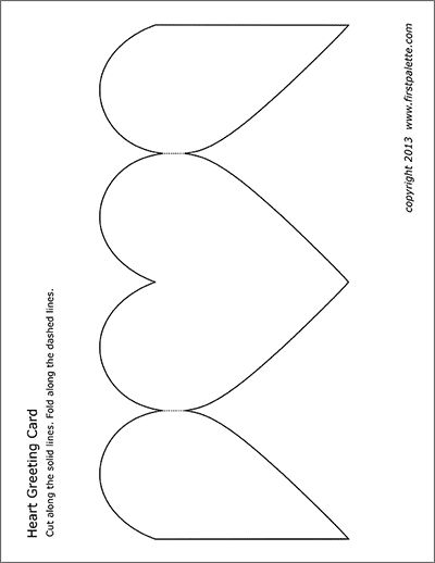 Hearts | Free Printable Templates & Coloring Pages | FirstPalette.com Valentine's Day, Card Templates Printable, Printable Cards, Printable Greeting Cards, Greeting Card Template, Free Printable Greeting Cards, Greeting Card, Greeting Cards, Card Template