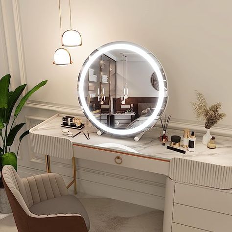 Studio, Design, Interior, Home, Lighted Vanity Mirror, Vanity Lamp, Mirrored Vanity Bedroom, Light Up Vanity, Mirror With Lights