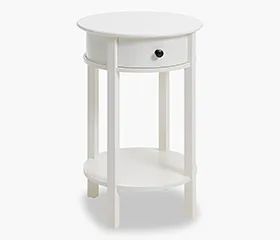Nightstands and Bedside Tables | Bedroom| JYSK.CA Home, Santos, Home Décor, End Tables With Storage, Round White Bedside Table, Rattan Side Table, White End Tables, Living Room Side Table, End Tables