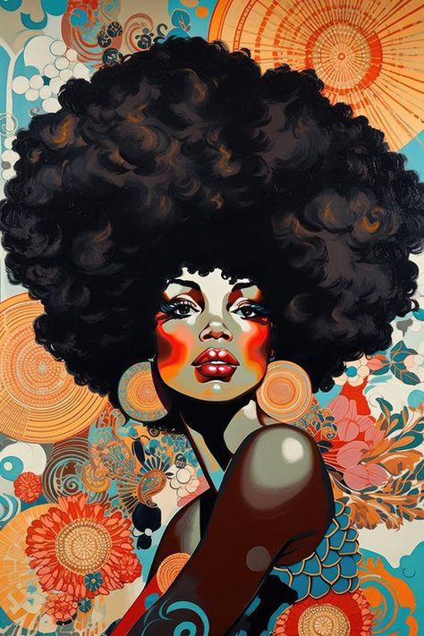 Black Art, Art, Street Art, Afrocentric Art, Afro Painting, Afro Art, African Art Paintings, African American Art, African Art