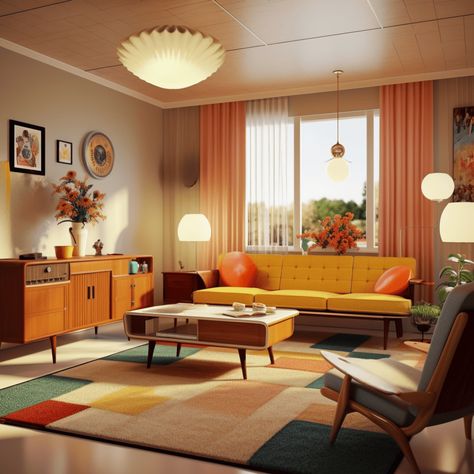 Decoration, Home Décor, Design, Retro, Interior, Retro Living Rooms, 60s Interior Design, 1950s Living Room, 1960s Living Room