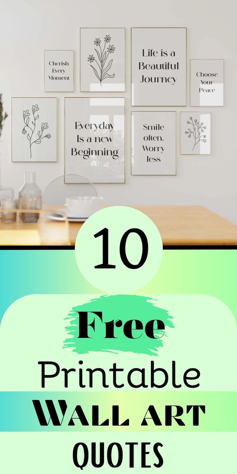 10 free printable Wall art quotes to download instantly! Decorate your home with these beautiful quotes. Quilting, Inspirational Office Quotes, Free Printable Quotes For Home, Printable Inspirational Quotes, Inspirational Quotes Wall Art, Printable Life Quotes, Printable Wall Art Quotes, Inspirational Wall Art, Free Printable Wall Art Quotes