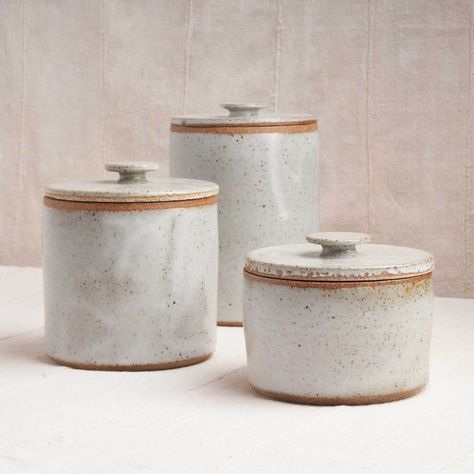 Ceramic Canister Set, Ceramic Canisters, Lidded Canisters, Pottery Jars, Pottery Jar, Ceramic Dishes, Ceramic Boxes, Ceramic Jars, Pottery Pot