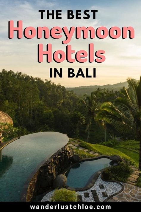 The Best Honeymoon Hotels In Bali | Deciding where to stay in Bali? From stunning resorts and cute beach hotels to budget hostels, this handy guide will help you pick your dream accommodation. Covering the entire island, and with options to suit all budgets, this guide to the best hotels in Bali includes beautiful 5* luxury in Seminyak, cute eco-lodges in Ubud, quirky hotels in Canggu and honeymoon hotels in Nusa Dua. #BaliIndonesia #BaliInspiration #BaliTravel #IndonesiaTravel #LuxuryTravel Hotels, Indonesia, Bali, Ubud, Bali Honeymoon, Honeymoon Resorts, Bali Travel Guide, Best Honeymoon Destinations, Bali Hotels