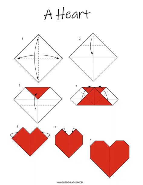 Easy Origami Heart Printable Origami, Easy Origami Heart, Easy Origami, Origami Printables, Origami Sheets, Origami Easy, Origami Paper, Origami Templates, Paper Hearts Origami