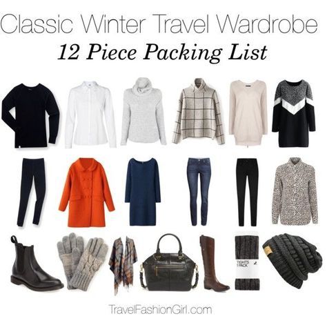 Sample 12 piece packing list and capsule wardrobe set for travel in the winter - see the full packing guide! Capsule Wardrobe, Winter Outfits, Outfits, Jumpers, Winter Travel Wardrobe, Travel Capsule Wardrobe, Winter Travel Packing, Winter Travel Clothes, Winter Capsule Wardrobe