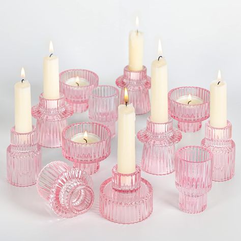 Valentine's Day, Decoration, Barbie, Ideas, Candle Holder Set, Glass Candlestick Holders, Tealight Candle Holders, Glass Candlesticks, Tea Lights Centerpieces