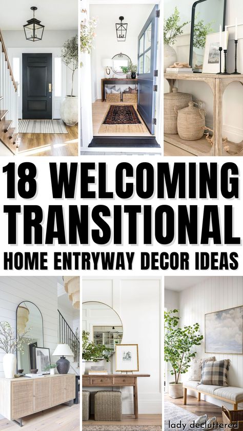 18 Welcoming Transitional Home Entryway Decor Ideas Home Décor, Diy, Foyers, Decoration, Inspiration, Design, Transitional Entryway Decor, Transitional Entryway Ideas, Large Entryway Ideas Foyers