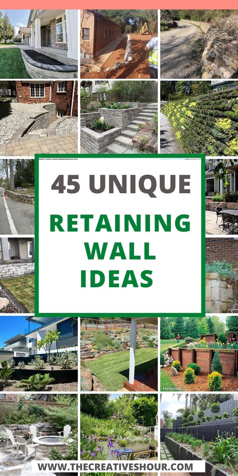 In the realm of landscape design, retaining walls serve as both functional structures and artistic elements that transform outdoor spaces. Whether you're faced with a sloping hillside, a spacious backyard, or a charming front yard, there are endless opportunities to enhance your landscape with creative and captivating retaining wall ideas. Inspiration, Gardening, Exterior, Design, Decoration, Layout, Inexpensive Retaining Wall Ideas, Cheap Retaining Wall, Small Garden Retaining Wall
