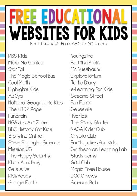 Pre K, Toddler Learning Activities, Educational Websites For Kids, Learning Websites For Kids, Kids Learning, Preschool Learning Activities, Learning Activities, Preschool Learning, Free Educational Websites