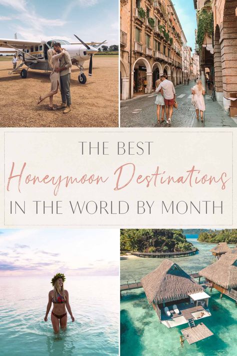 The Best Honeymoon Destinations in the World by Month   • The Blonde Abroad Ideas, Honeymoon Destinations, Destinations, Wanderlust, Honeymoon Destinations Affordable, Best Honeymoon Destinations, Honeymoon On A Budget, Best Places To Honeymoon, Honeymoon Places