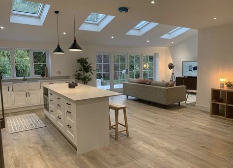 Open Kitchen And Living Room, Open Plan Kitchen Dining Living, Open Plan Kitchen Dining, Open Plan Kitchen Living Room, Open Plan Kitchen Diner, Kitchen Dining Living, Kitchen Diner Extension, Open Plan Kitchen, Kitchen Living