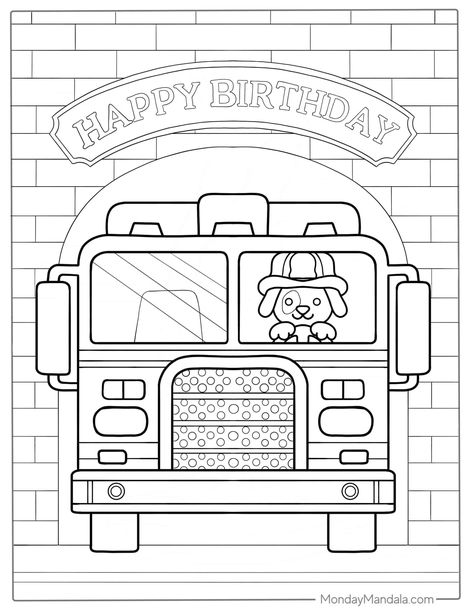 26 Fire Truck Coloring Pages (Free PDF Printables) Printables, Colouring Pages, Trucks, Free Printable Coloring Pages, Truck Coloring Pages, Printable Coloring, Printable Coloring Sheets, Free Coloring Pages, Coloring Pages To Print