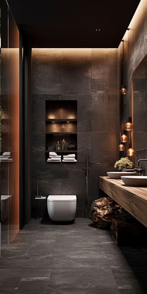 Design, Dekorasyon, Bad, Modern, Kamar Mandi, Stylish Bathroom, Gorgeous Bathroom, Zen Bathroom, Masculine Bedroom