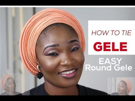 Although many women do not know how to tie gele, its fashion relevance as a stylish topping for the hair cannot be denied. Ankara, Youtube, Headwrap Tutorial, Head Wrap Styles, Hair Wrap Scarf, African Head Wraps Tutorial, How To Tie Gele, Head Wraps, Headwrap Hairstyles