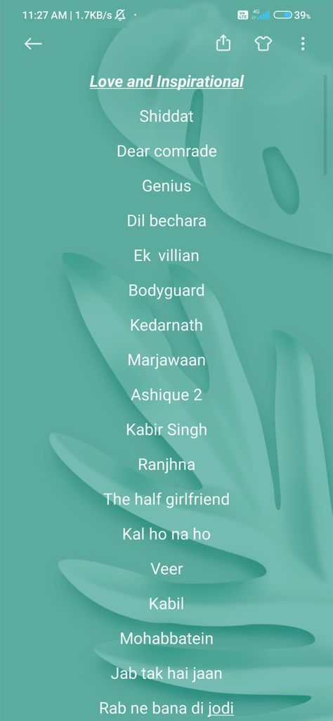 Love ❤ Romcom Movies List Bollywood, Bollywood Best Movies List, Hindi Movies To Watch List, Romantic Bollywood Movie List, Where To Watch Hindi Movies For Free, Netflix Movies To Watch Hindi, Must Watch Bollywood Movies List, Bollywood Must Watch Movies, Best Hindi Movies To Watch