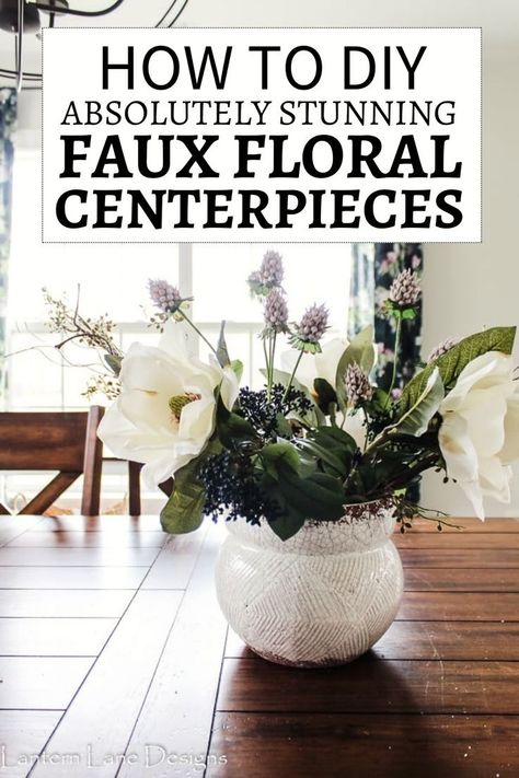 Unleash your creativity with our Super Easy DIY Faux Flower Arrangements. Explore faux flowers as a centerpiece, creating elegant and stylish faux floral arrangements for your home. Dive into the world of DIY home decor projects and add a touch of beauty to your living spaces. Floral, Ideas, Diy, Faux Flower Arrangements Diy, Faux Flower Centerpiece, Artificial Flower Arrangements, Faux Floral Centerpiece, Faux Flower Arrangements, Faux Floral Arrangement